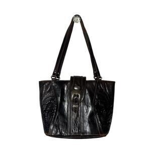 American West Brown Leather Tote Bag